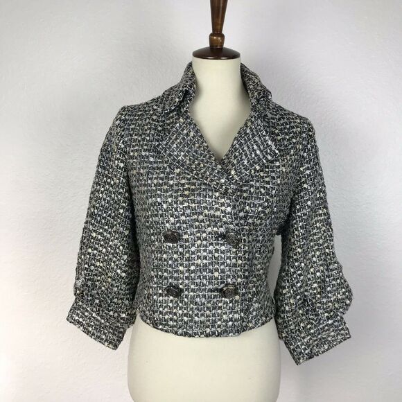 Alberto Makali Metallic Tweed Double Breast Lined Jacket Blazer - Picture 1 of 12
